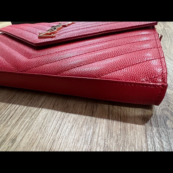 Saint Laurent Large Grain de Poudre Wallet on Chain - Picture 5 of 7